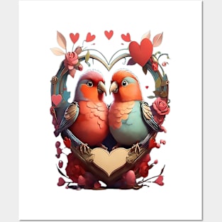 Valentine's Day Love Birds Posters and Art